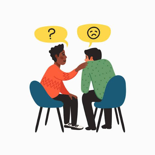 A person is giving emotional support to the other person.
